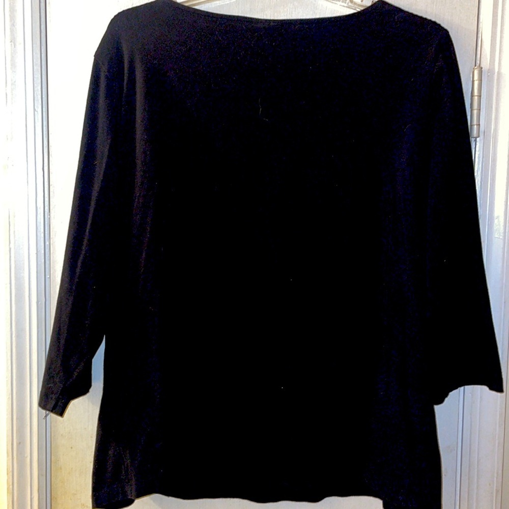 Ruby Rd woman black 3/4 sleeve blouse​​ - Picture 3 of 3